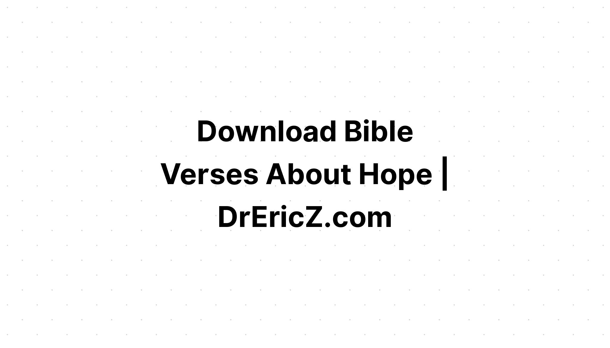 Download Bible Verses Of Hope SVG File
